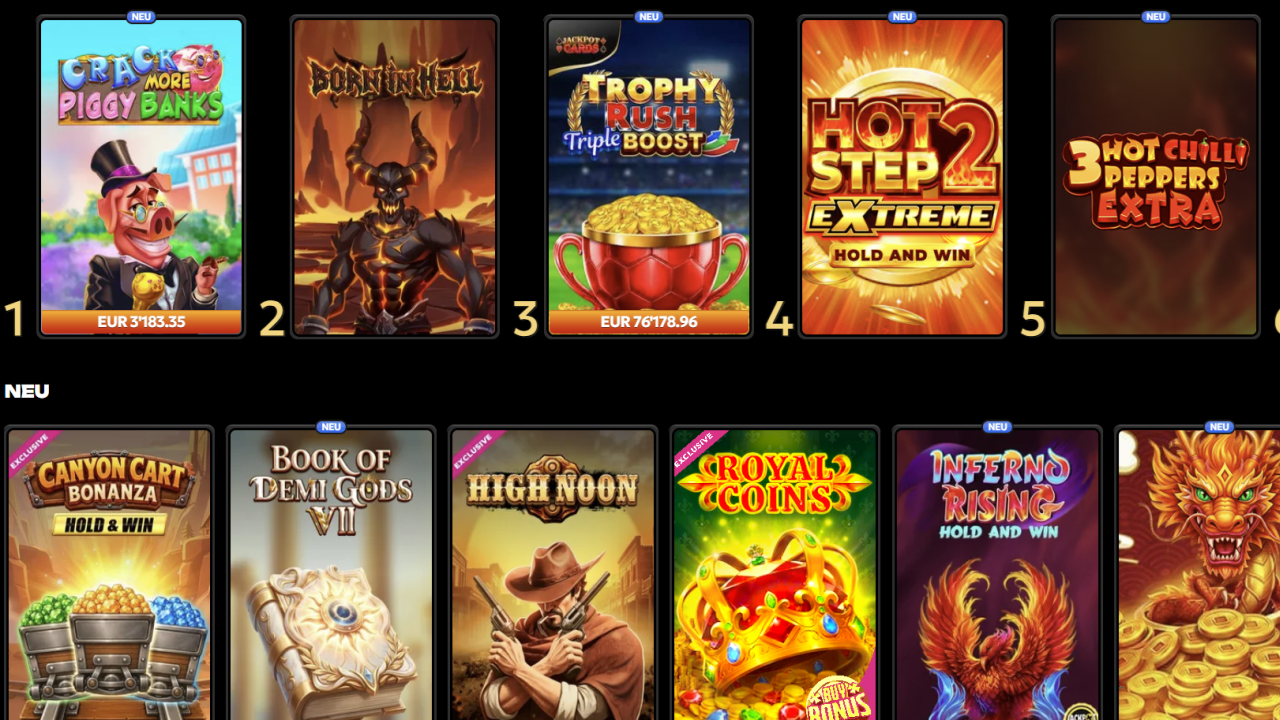 Spinsy Casino games