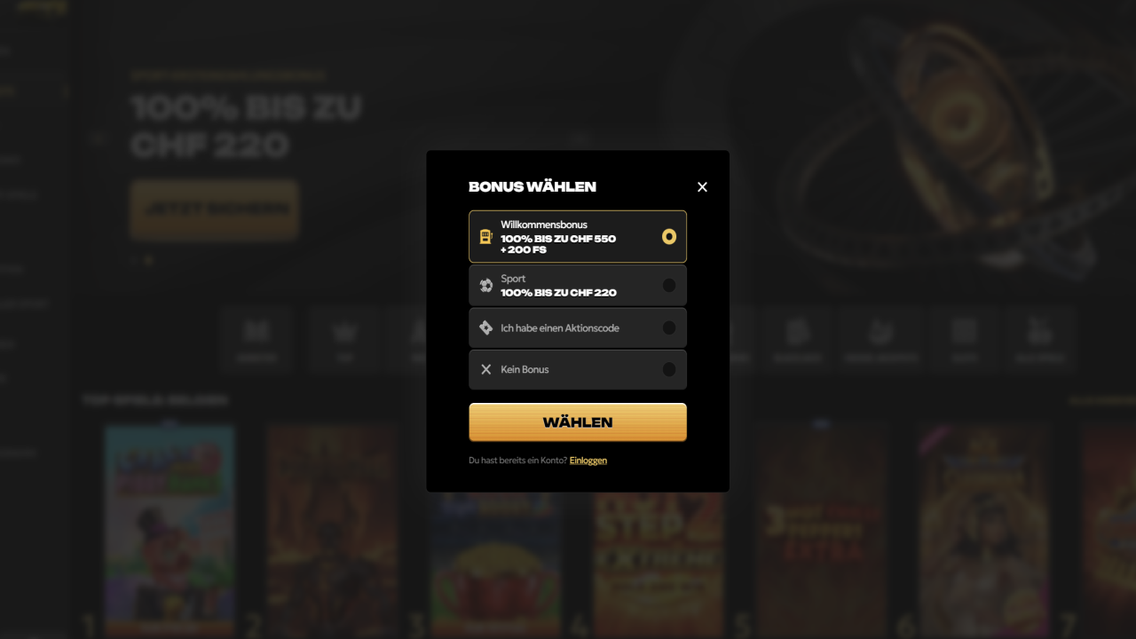 Spinsy Casino registration